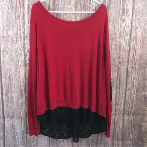 Torrid Red and Black sweater